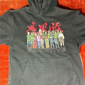Primitive Black Hoodie with Naruto